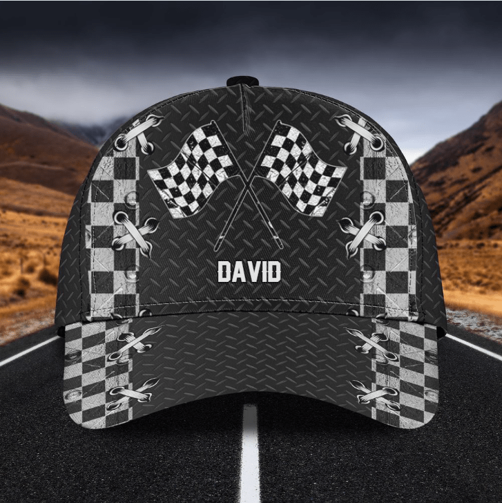 Racing Cap, Personalized Name Cap, Classic Cap for Men, Women, Cool Biker Hat, Off Road Dad Rider Trucker Hats Custom Hats Gifts For Men & Women