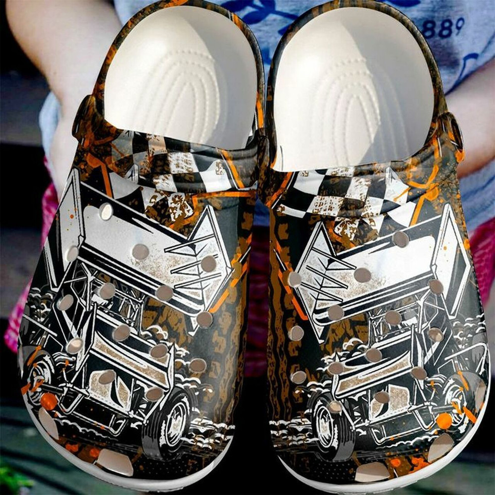 Racing Car Fire 102 Gift For Lover Rubber clog Shoes Comfy Footwear
