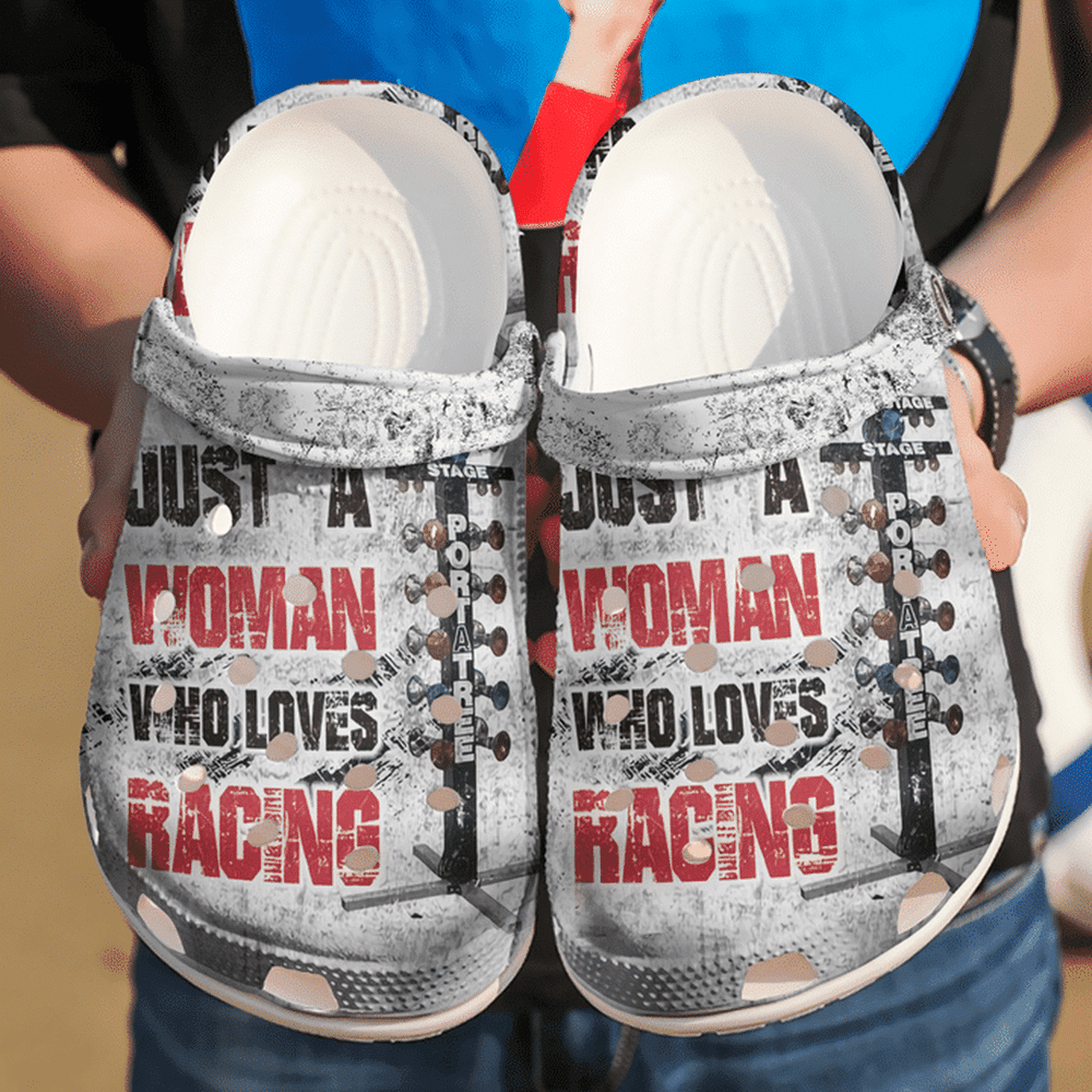 Racing Just A Girl Who Loves 102 Gift For Lover Rubber clog Shoes Comfy Footwear
