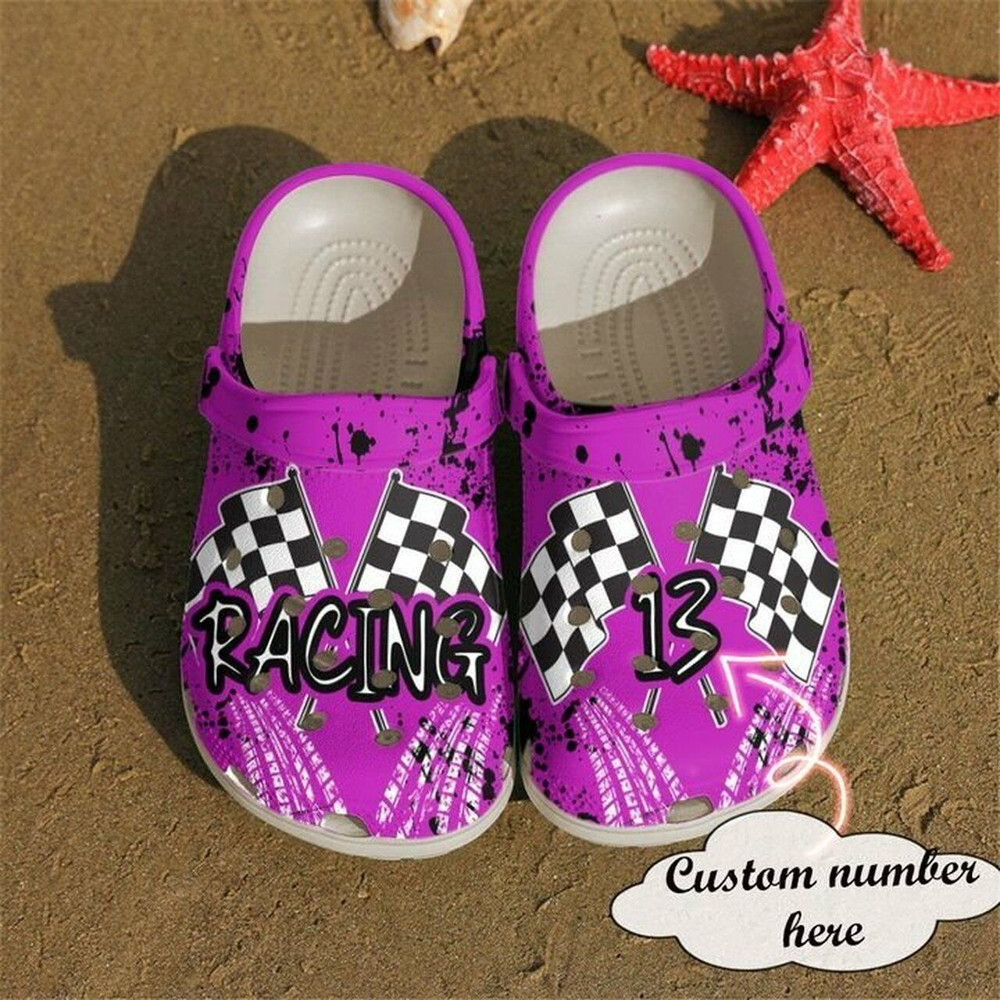 Racing Personalized Born To Race 102 Gift For Lover Rubber clog Shoes Comfy Footwear