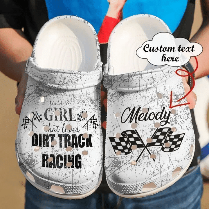 Racing Personalized Dirt Track For Life Classic Clogs Shoes