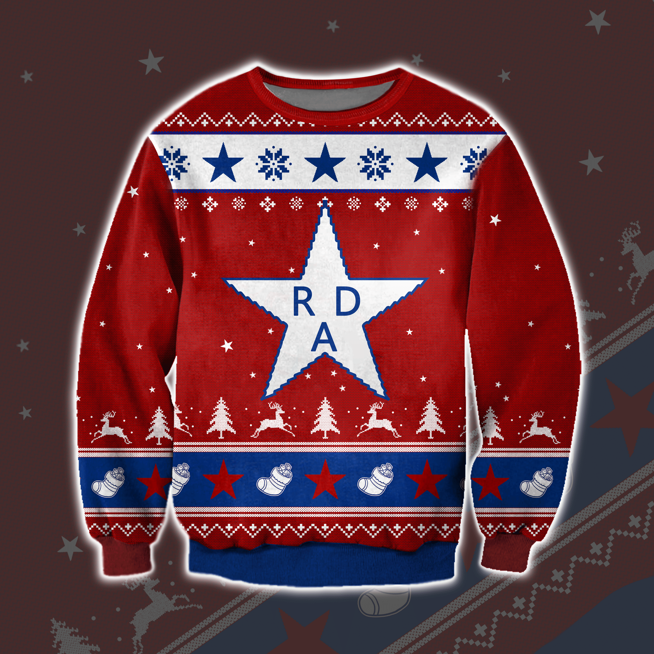 Rad Game 3D Knitting Pattern Print Ugly Christmas Sweater Adult 3D Funny Matching for family