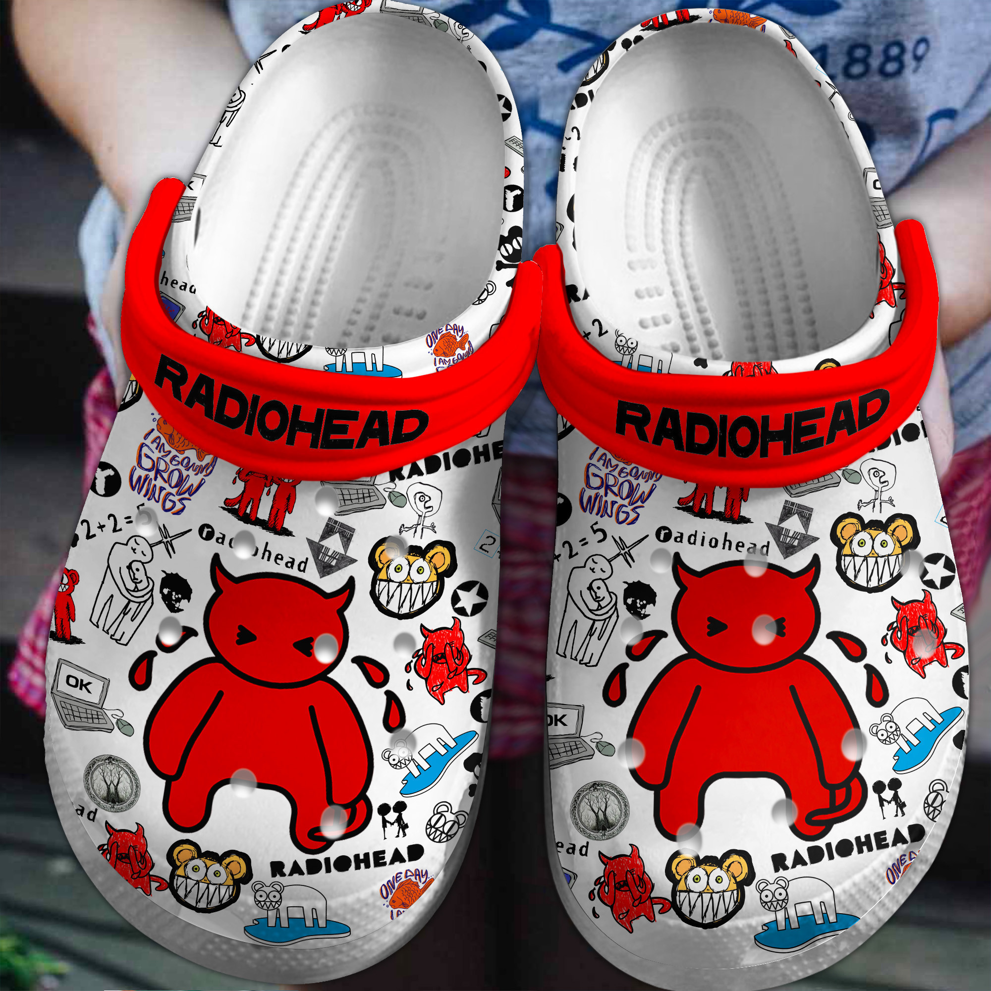 Radiohead Music Crocs Crocband Clogs Shoes Comfortable For Men Women and Kids