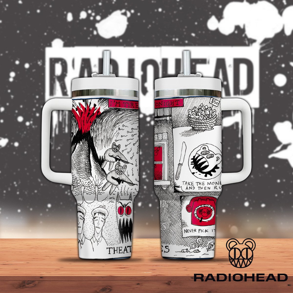 Radiohead Music Custom Stanley Cup 40 oz 30 oz Tumbler With HandleTVC2301191