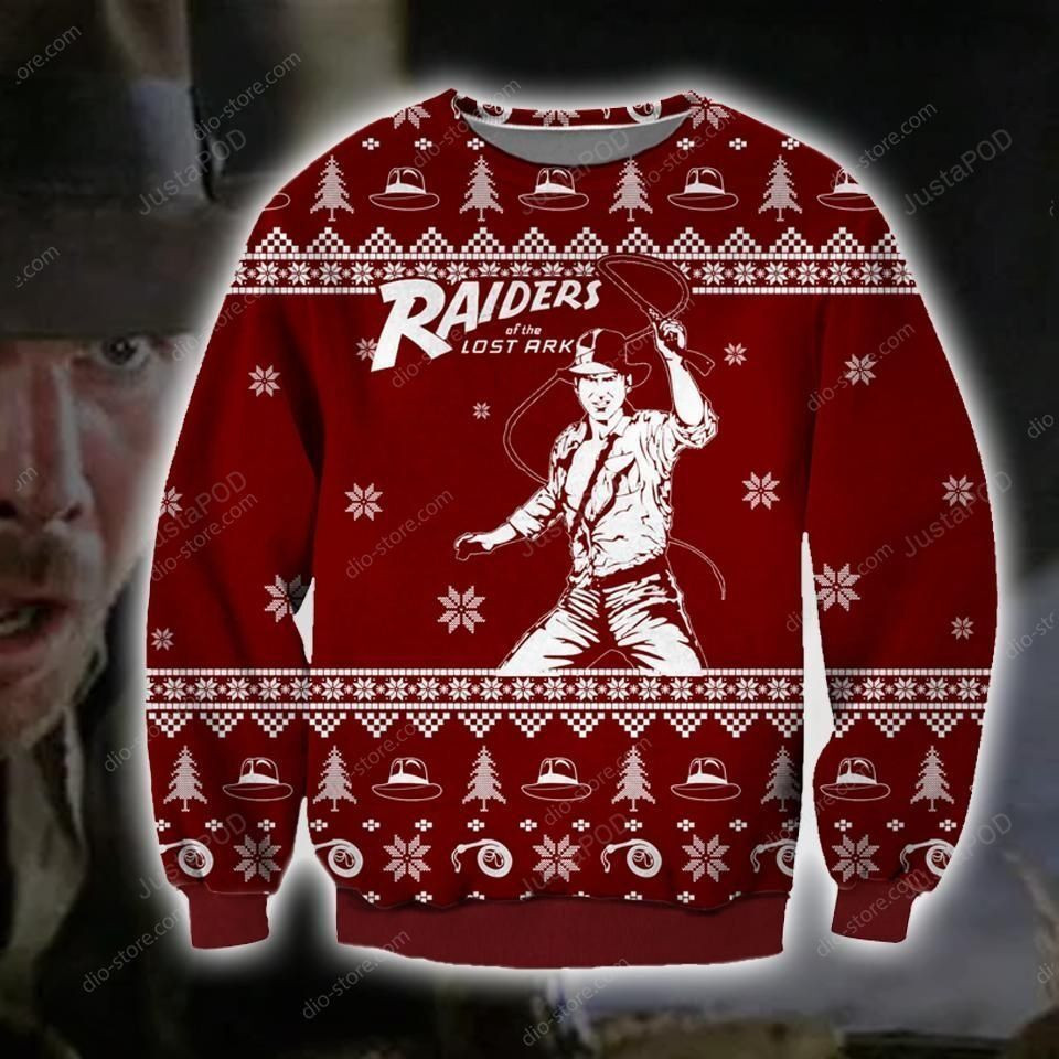 Raiders Of The Lost Ark Knitting Pattern 3D Print Ugly Christmas Sweater Adult 3D Funny Matching for family