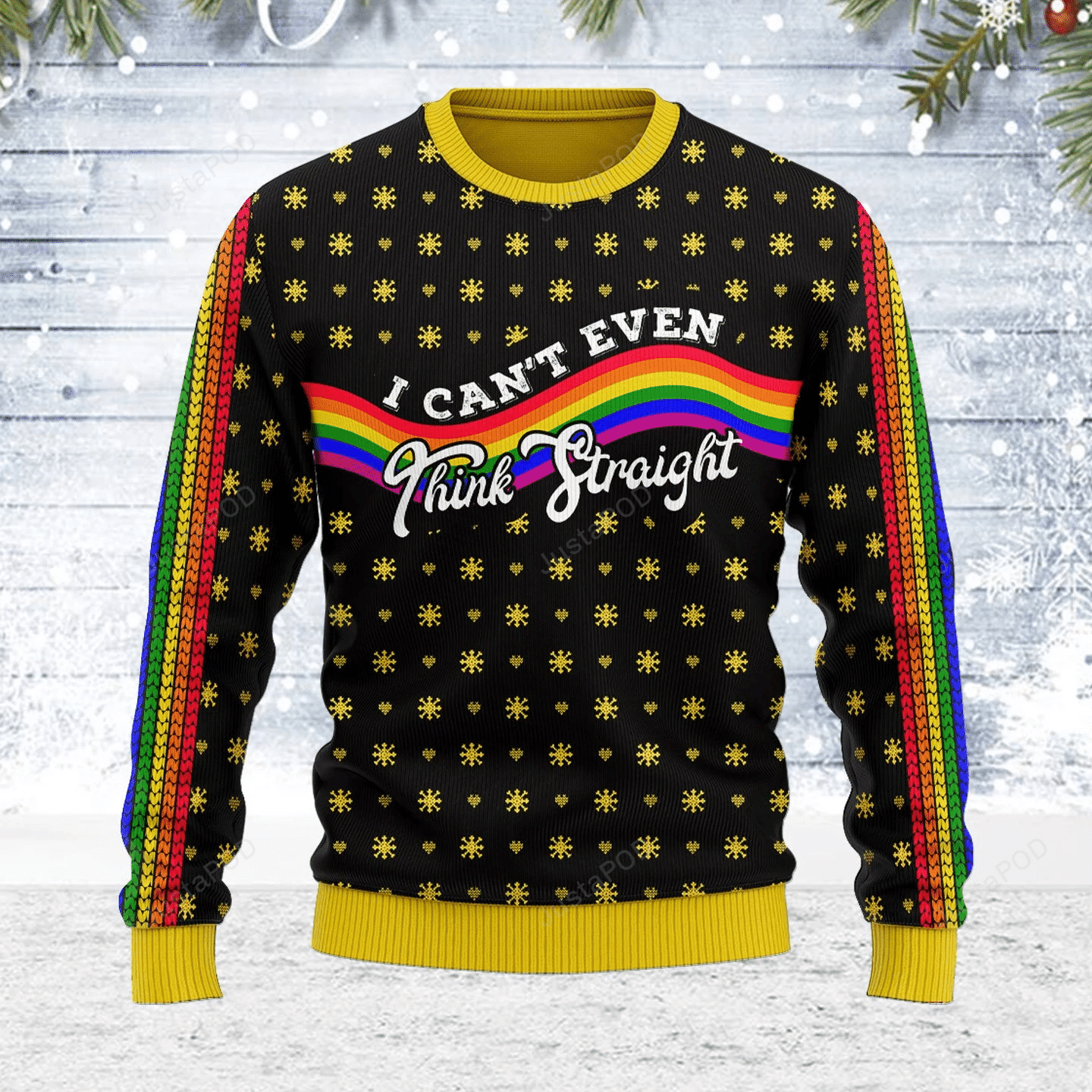 Rainbow Lgbt Flag Ugly Christmas Sweater Adult 3D Funny Matching for family