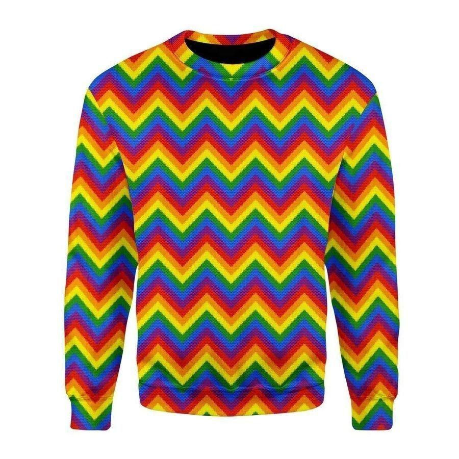 Rainbow Pride Ugly Christmas Sweater Adult 3D Funny Matching for family