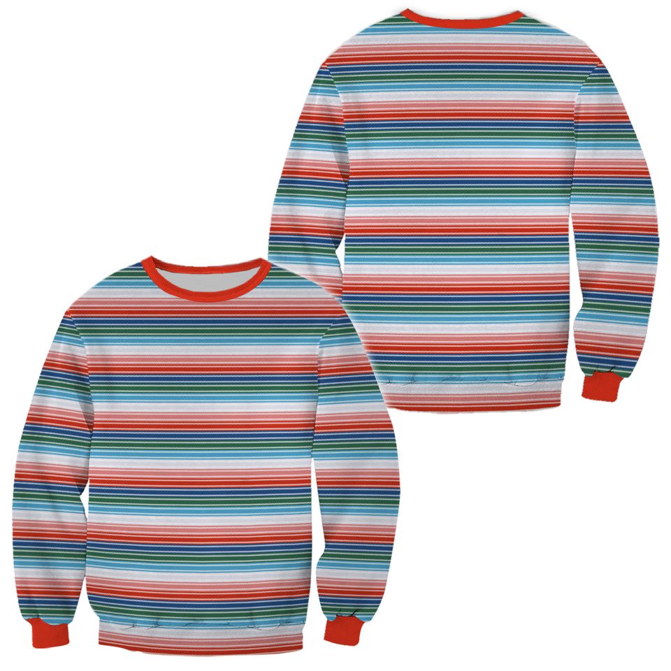 Rainbow Striped Halloween Cosplay 3D Sweater