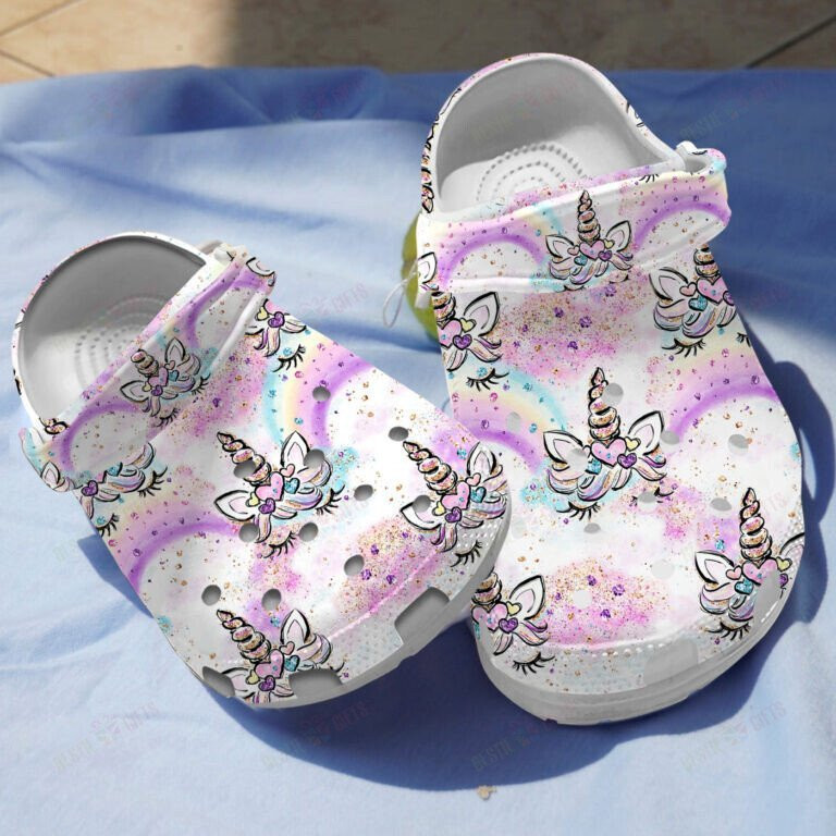 Rainbow Unicorn Shoes Clogs Gifts For Birthday Christmas