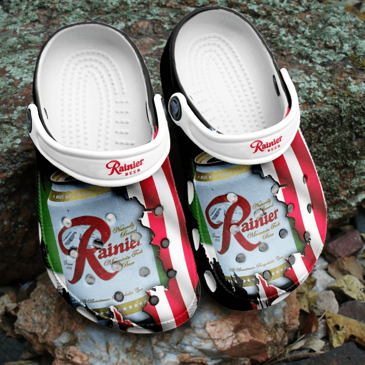 Rainier Beer Adults Crocband Crocs Comfortable Clogs Shoes For Men Women