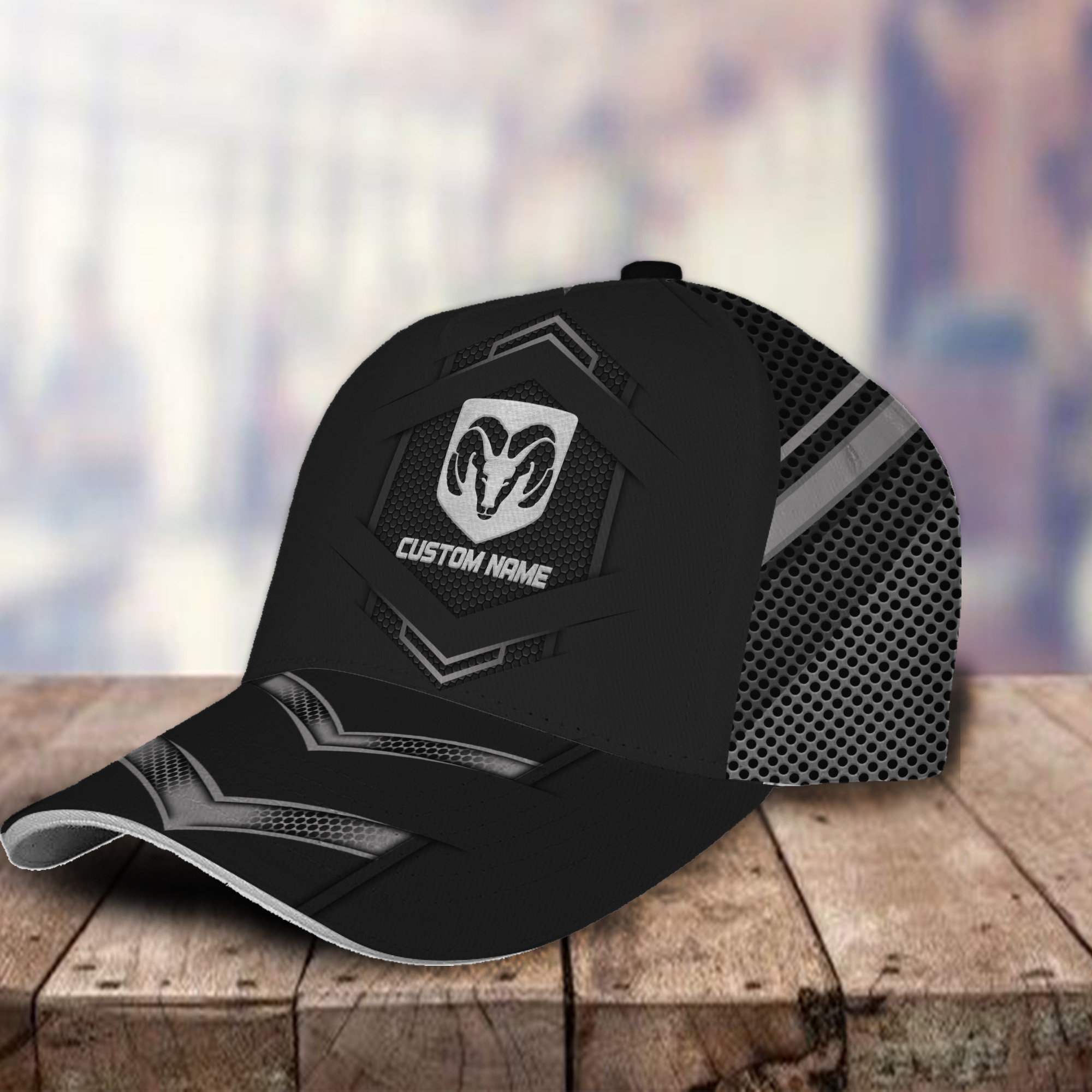 Ram 3D Classic Cap Logo Personalized Name Trucker Hats Custom Hats Gifts For Men & Women