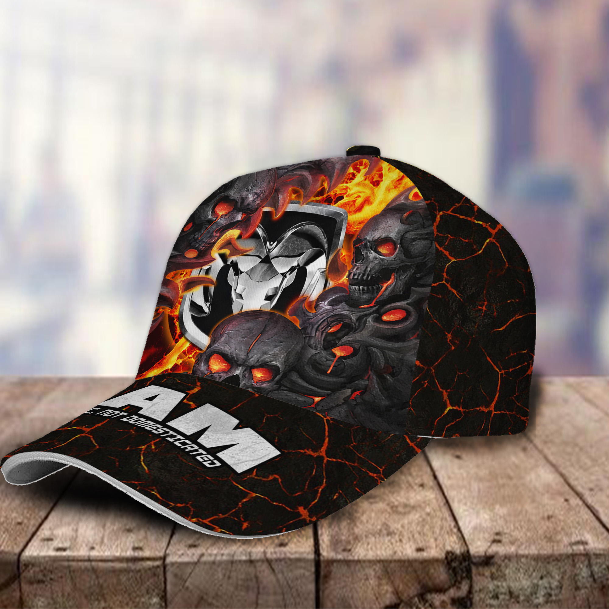 Ram 3D Classic Cap Skull Fire Car Motor Brand Hats Trucker Hats Custom Hats Gifts For Men & Women
