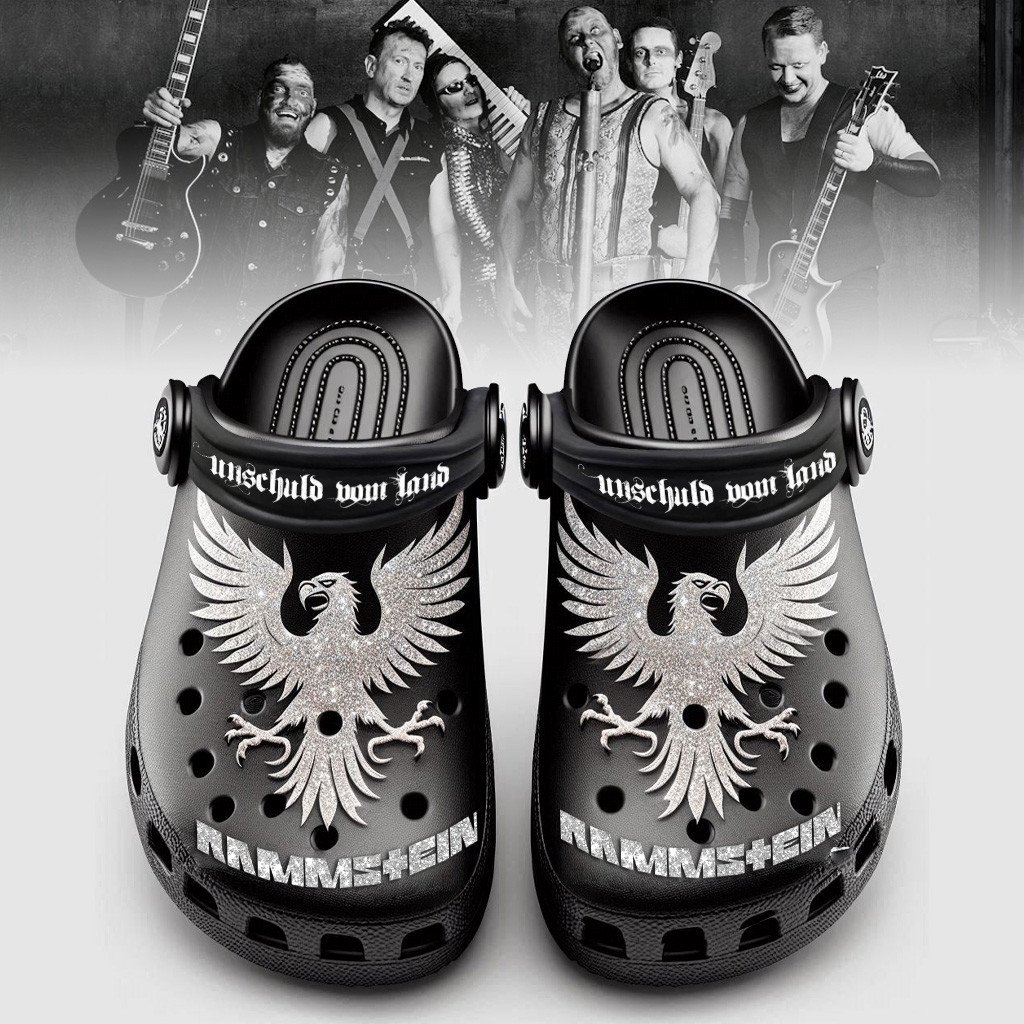 Rammstein Music Crocs Crocband Clogs Shoes Comfortable For Men Women and Kids