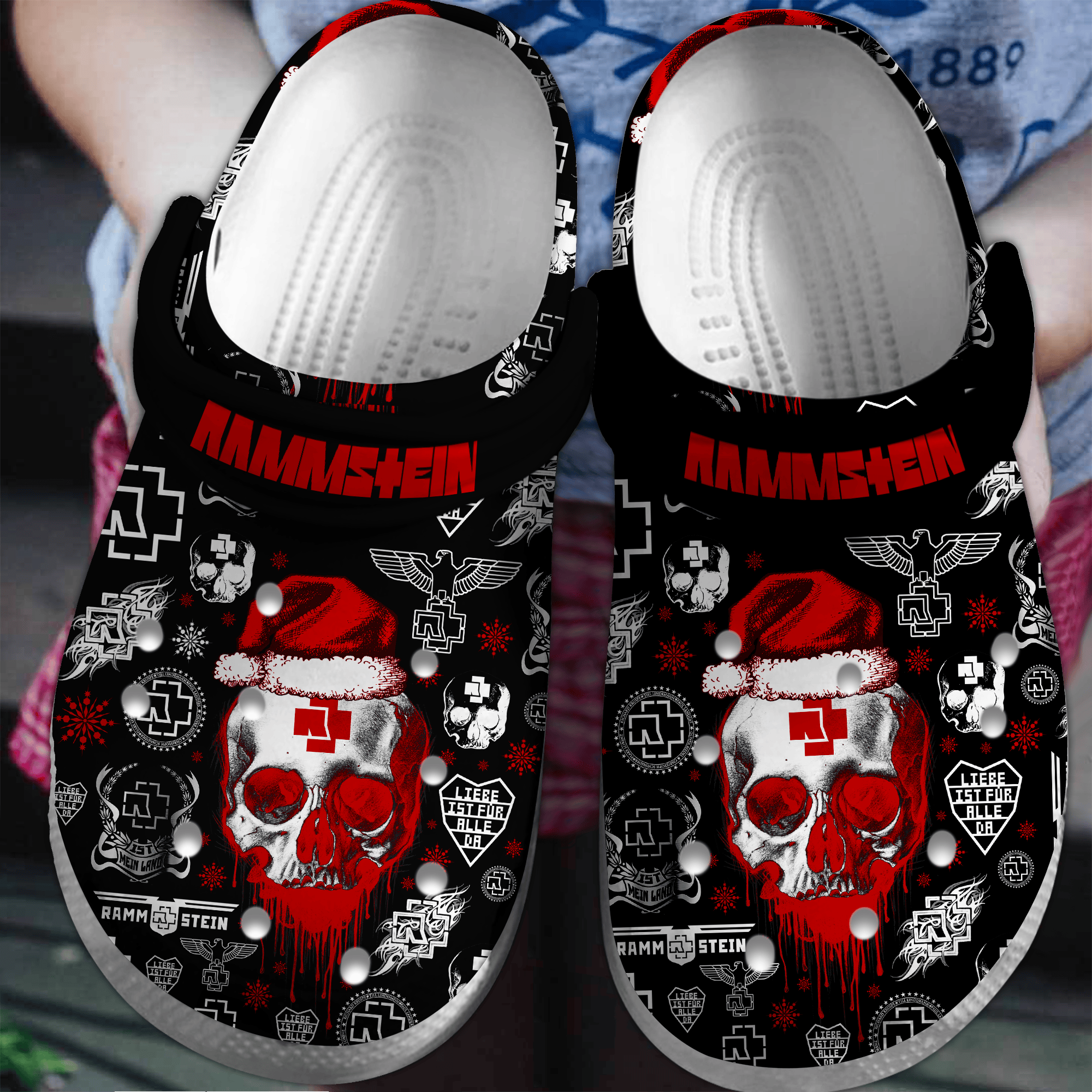 Rammstein Music Crocs Crocband Clogs Shoes Comfortable For Men Women and Kids