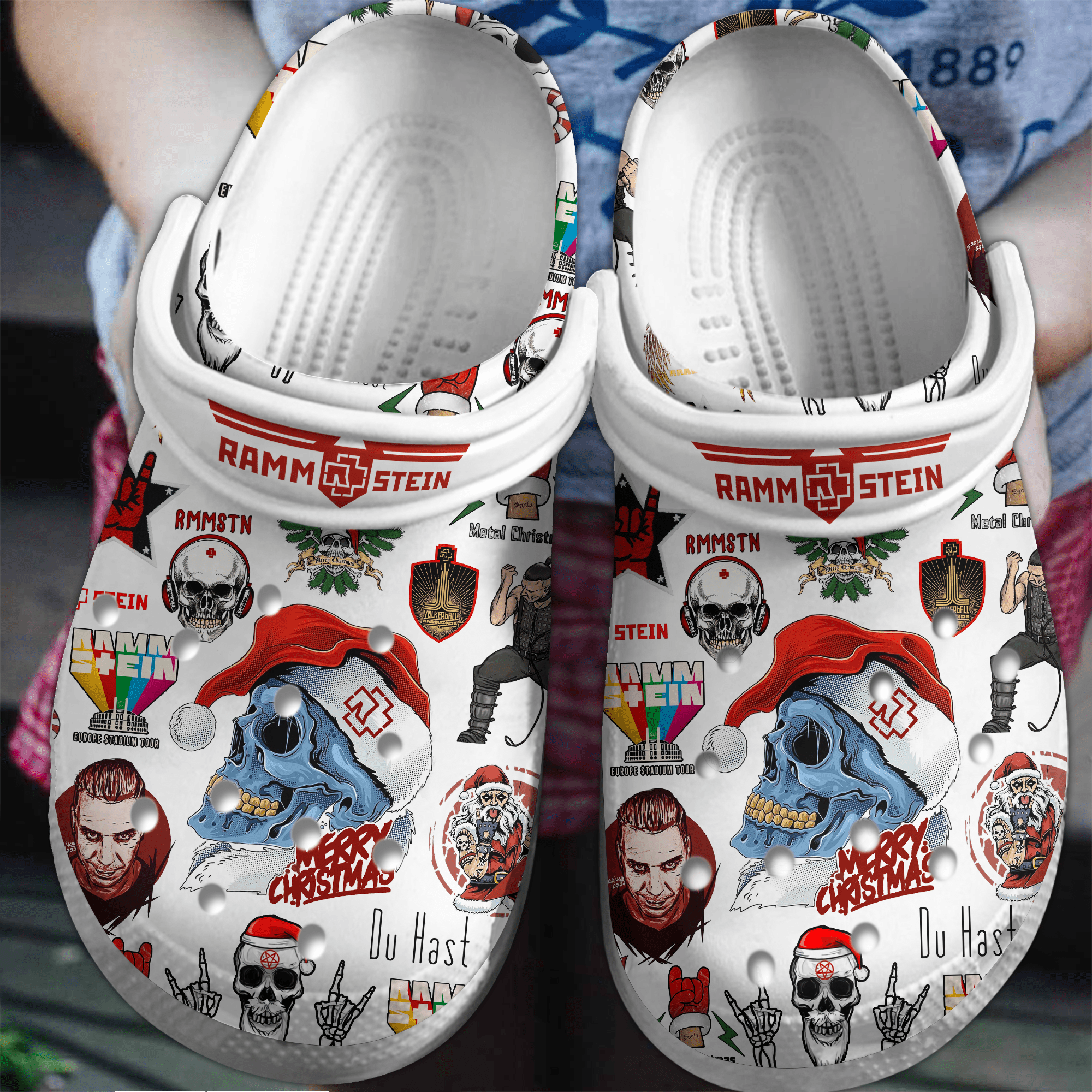 Rammstein Music Crocs Crocband Clogs Shoes Comfortable For Men Women and Kids