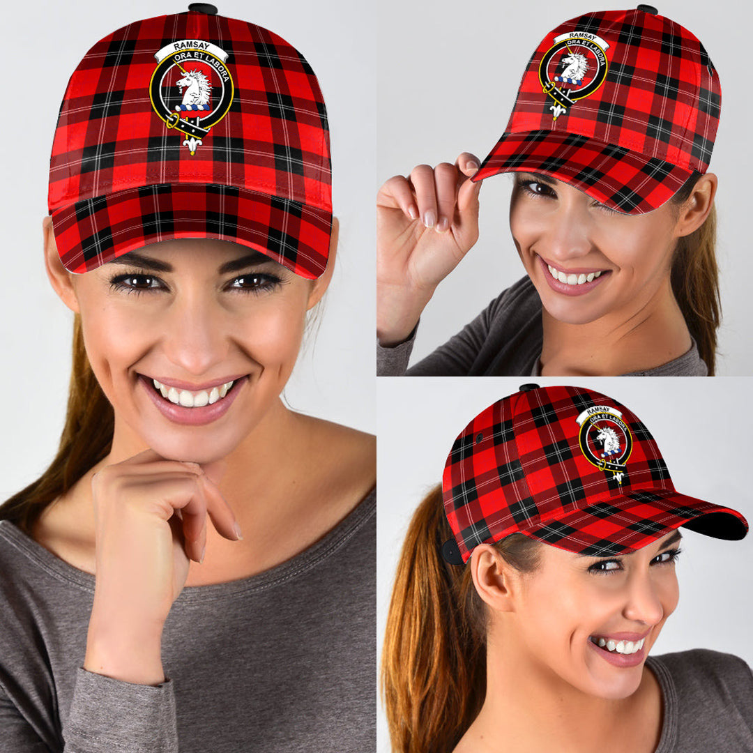 Ramsay Modern Tartan Baseball Cap, Tartan Plaid Cap with Family Crest K23 Trucker Hats Custom Hats Gifts For Men & Women