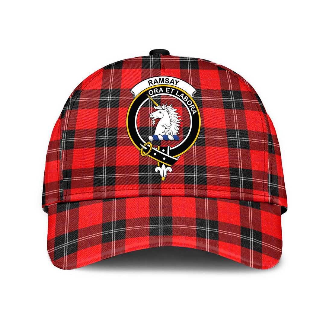Ramsay Modern Tartan Baseball Cap, Tartan Plaid Cap with Family Crest K23 Trucker Hats Custom Hats Gifts For Men & Women