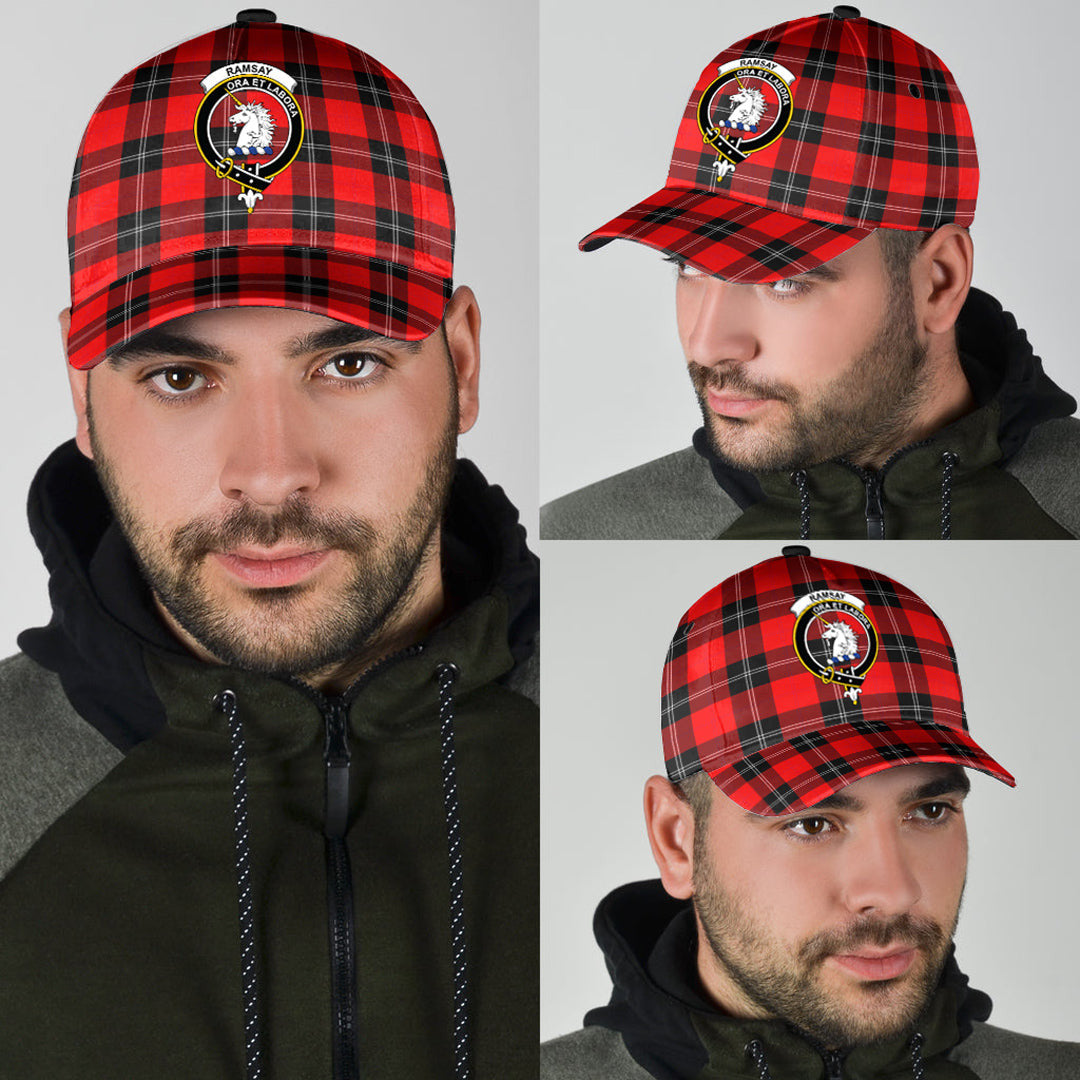 Ramsay Modern Tartan Baseball Cap, Tartan Plaid Cap with Family Crest K23 Trucker Hats Custom Hats Gifts For Men & Women