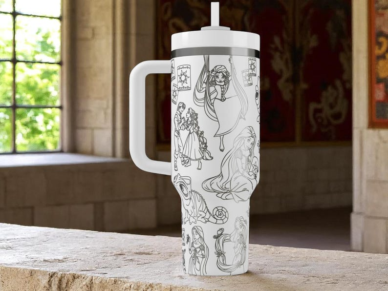 Rapunzel Tangled Cartoon Custom Stanley Cup 40 oz 30 oz Tumbler With HandleTVC2301115 - Image 2