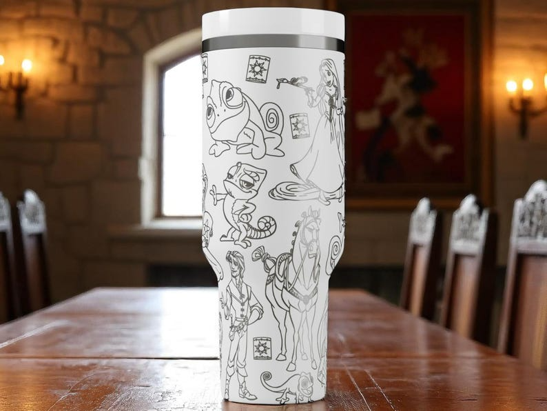 Rapunzel Tangled Cartoon Custom Stanley Cup 40 oz 30 oz Tumbler With HandleTVC2301115 - Image 3