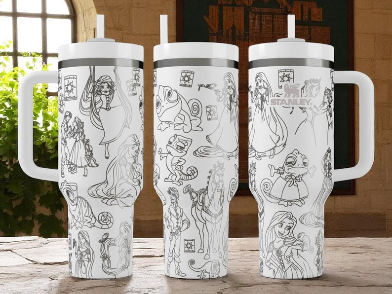 Rapunzel Tangled Cartoon Custom Stanley Cup 40 oz 30 oz Tumbler With HandleTVC2301115