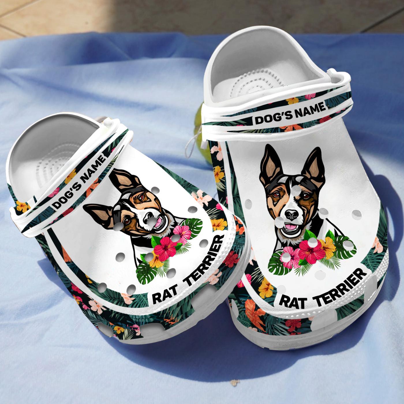 Rat Terrier Dog Crocs Crocband Clogs Shoes Comfortable For Men Women and Kids