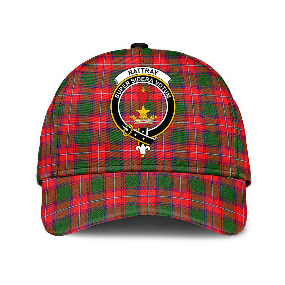 Rattray Modern Tartan Baseball Cap, Tartan Plaid Cap with Family Crest K23 Trucker Hats Custom Hats Gifts For Men & Women