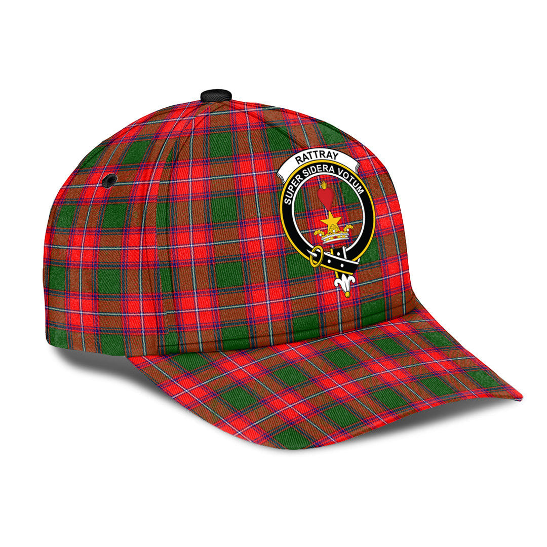 Rattray Modern Tartan Baseball Cap, Tartan Plaid Cap with Family Crest K23 Trucker Hats Custom Hats Gifts For Men & Women