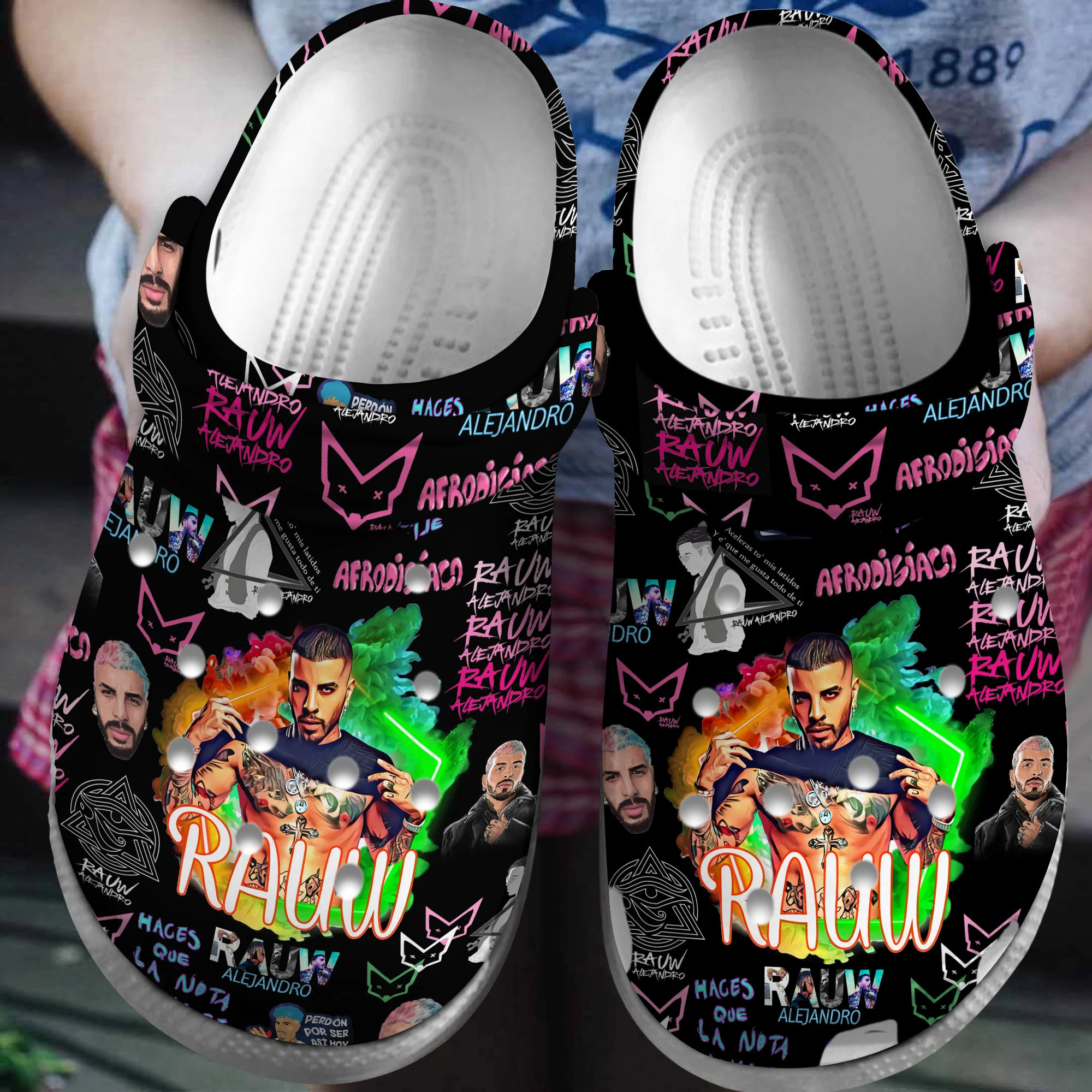 Rauw Alejandro Afrodisiaco Album Music Crocs Crocband Clogs Shoes Comfortable For Men Women and Kids