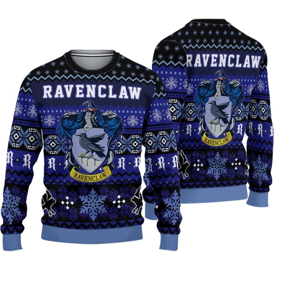 Ravenclaws House Ugly Christmas Sweater, Christmas Sweater, Ugly Knitted Sweater