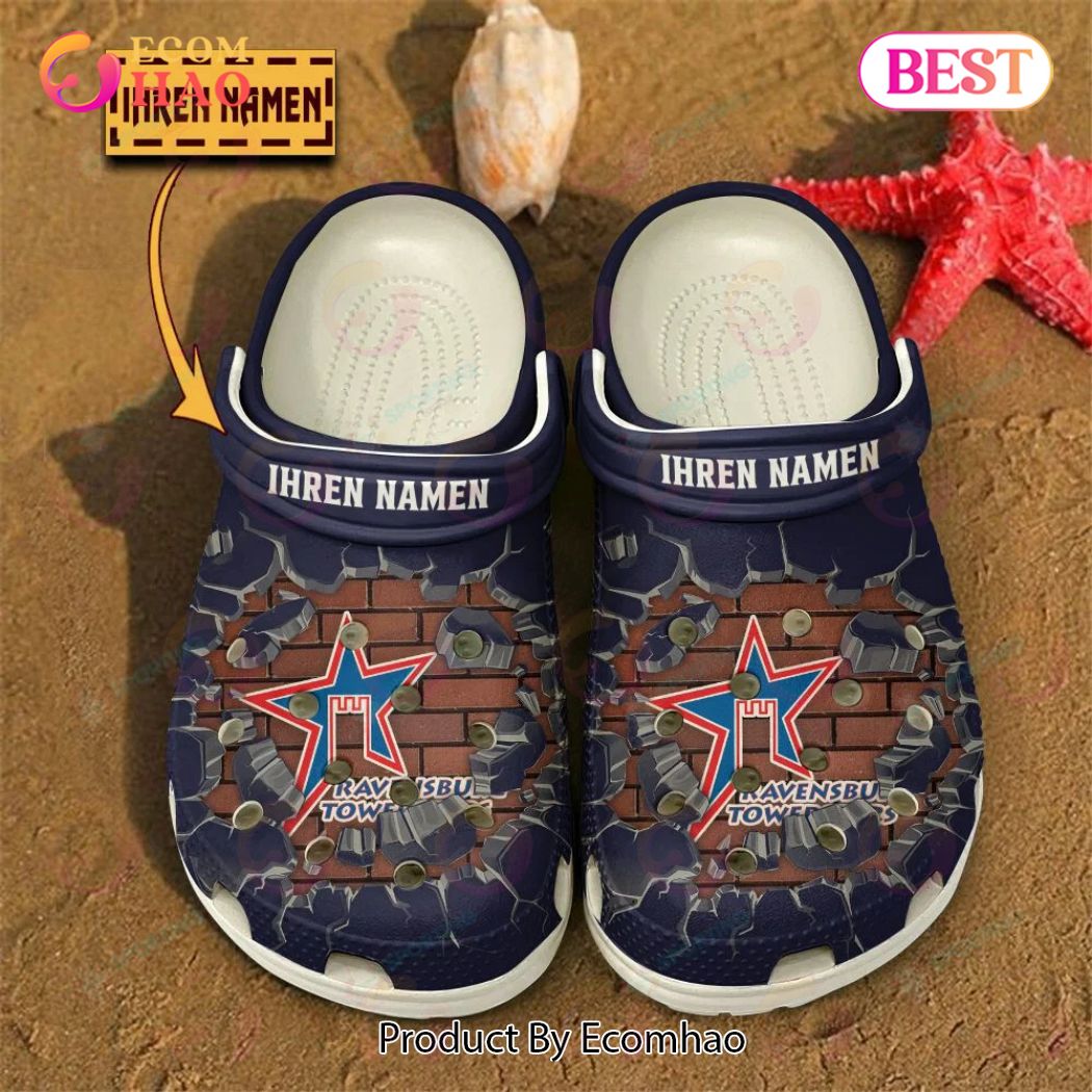 Ravensburg Towerstars DEL Hockey Sport Crocs Crocband Clogs Shoes Comfortable For Men Women and Kids