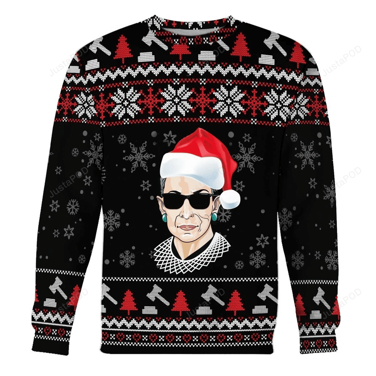 Rbg Ugly Christmas Sweater Adult 3D Funny Matching for family