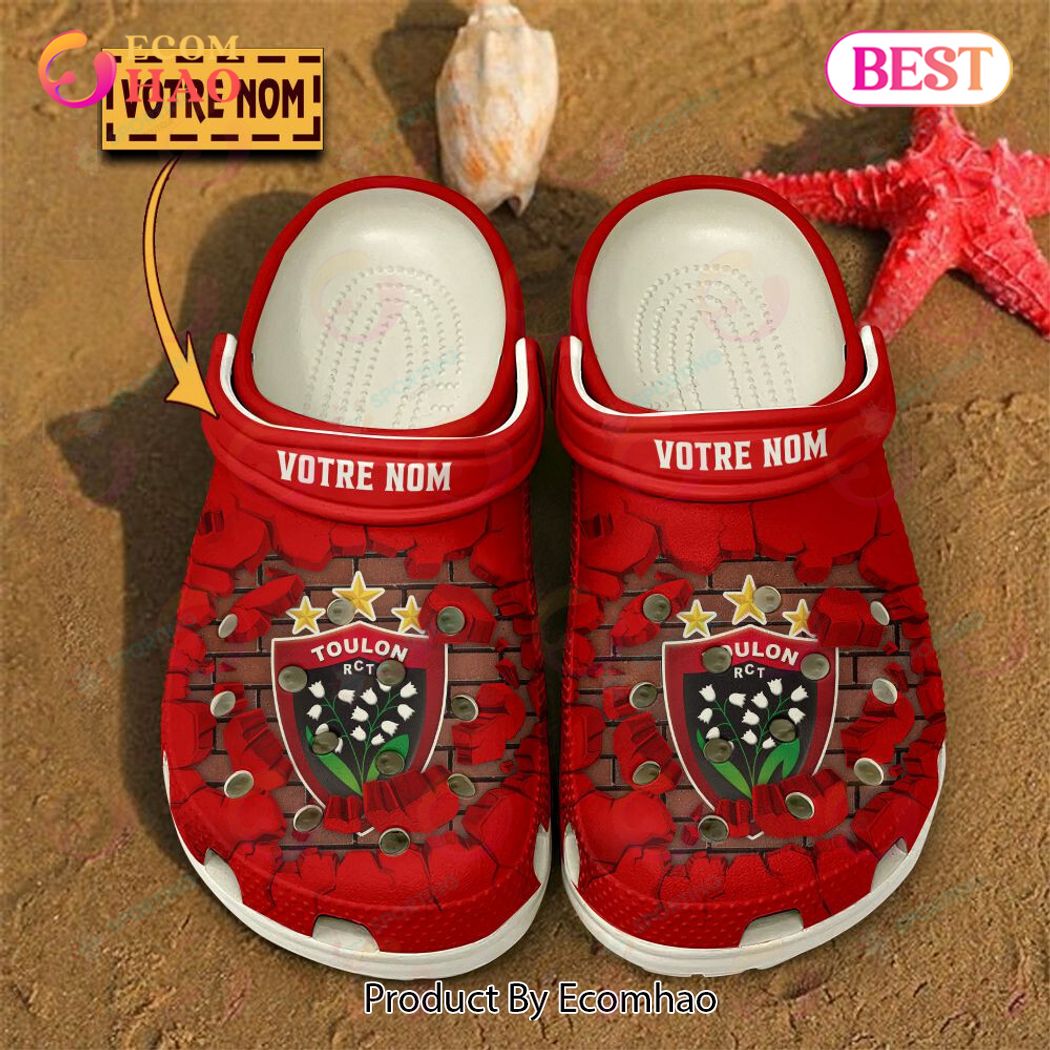 RC Toulonnais Top14 Sport Crocs Crocband Clogs Shoes Comfortable For Men Women and Kids
