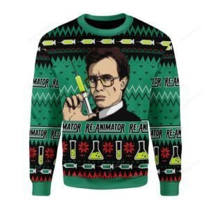 Re-Animator Christmas Ugly Christmas Sweater Adult 3D Funny Matching for family
