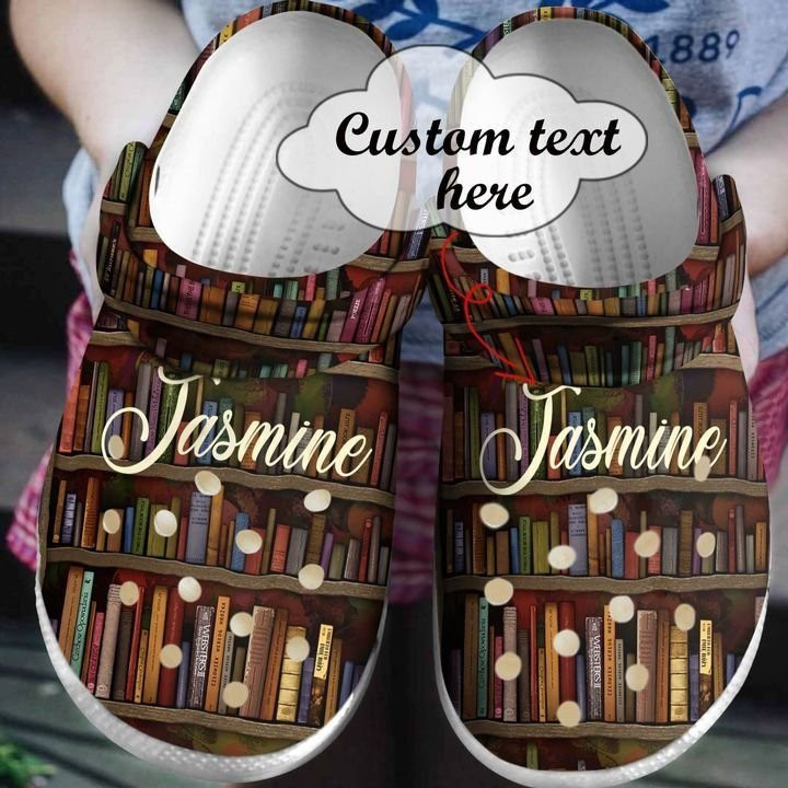 Reading Personalized Bookaholics clog Shoes Reading
