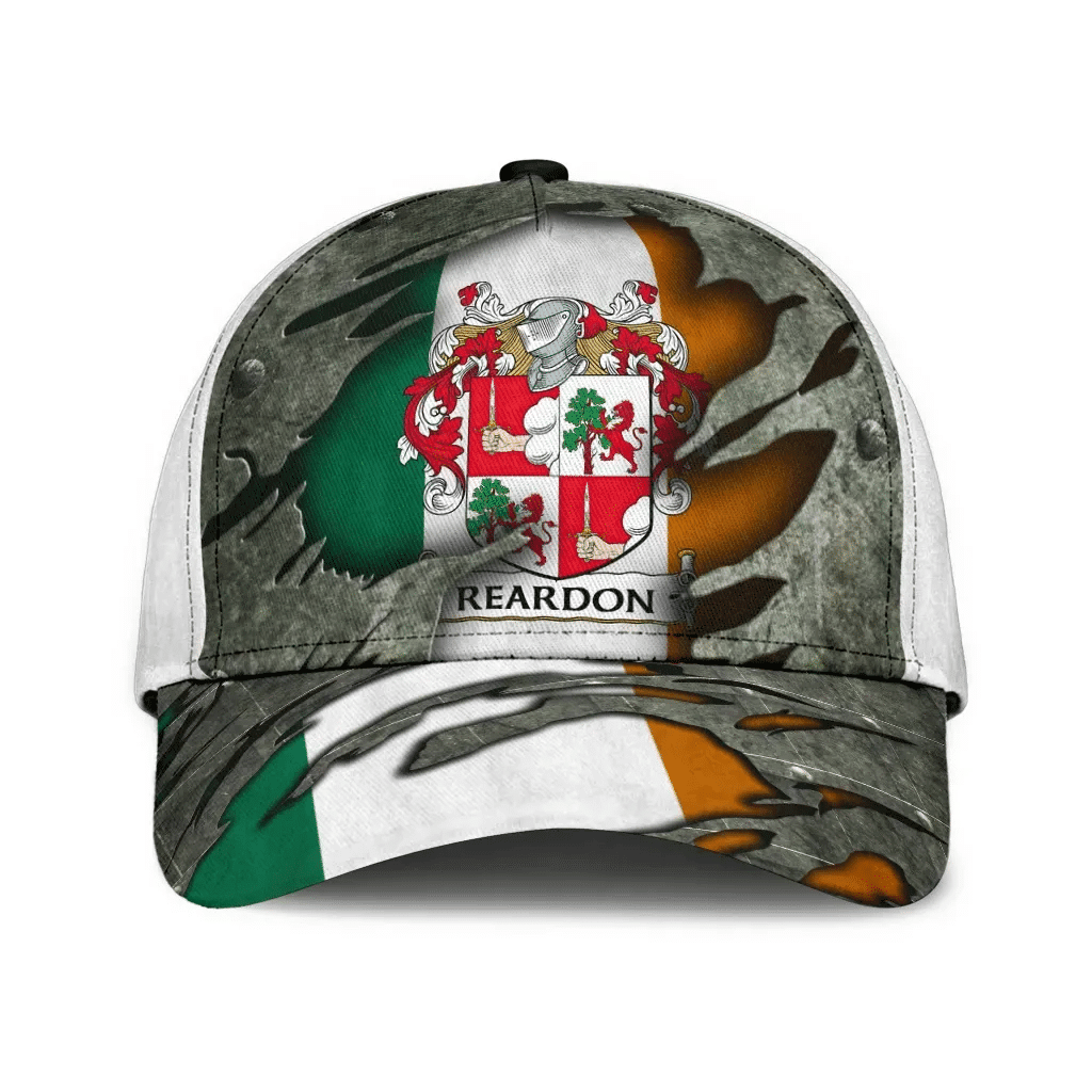 Reardon Coat Of Arms - Irish Family Crest Hat Classic Cap 3D Trucker Hats Custom Hats Gifts For Men & Women
