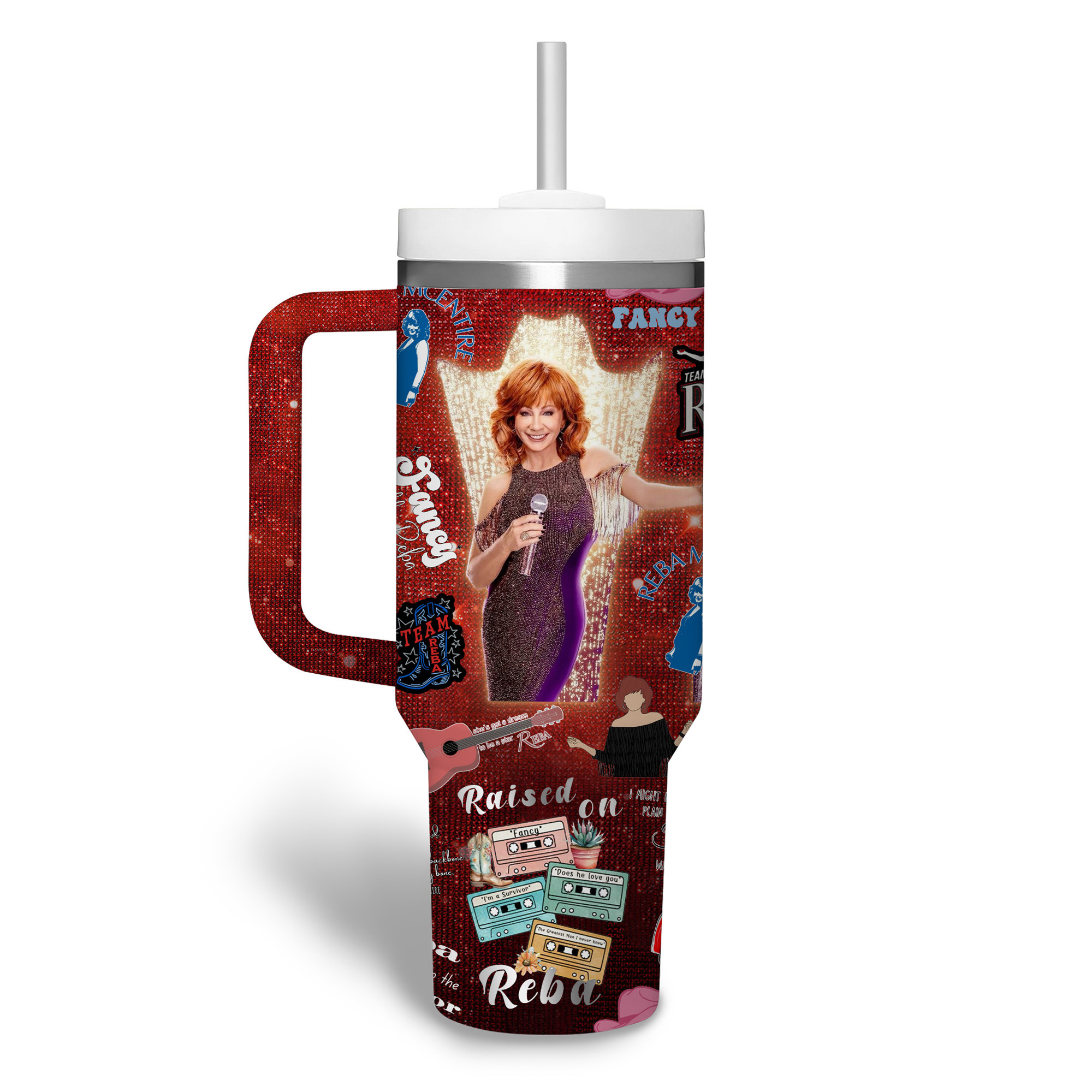 Reba Mcentire Music Custom Stanley Cup 40 oz 30 oz Tumbler With HandleTVC2301336 - Image 2