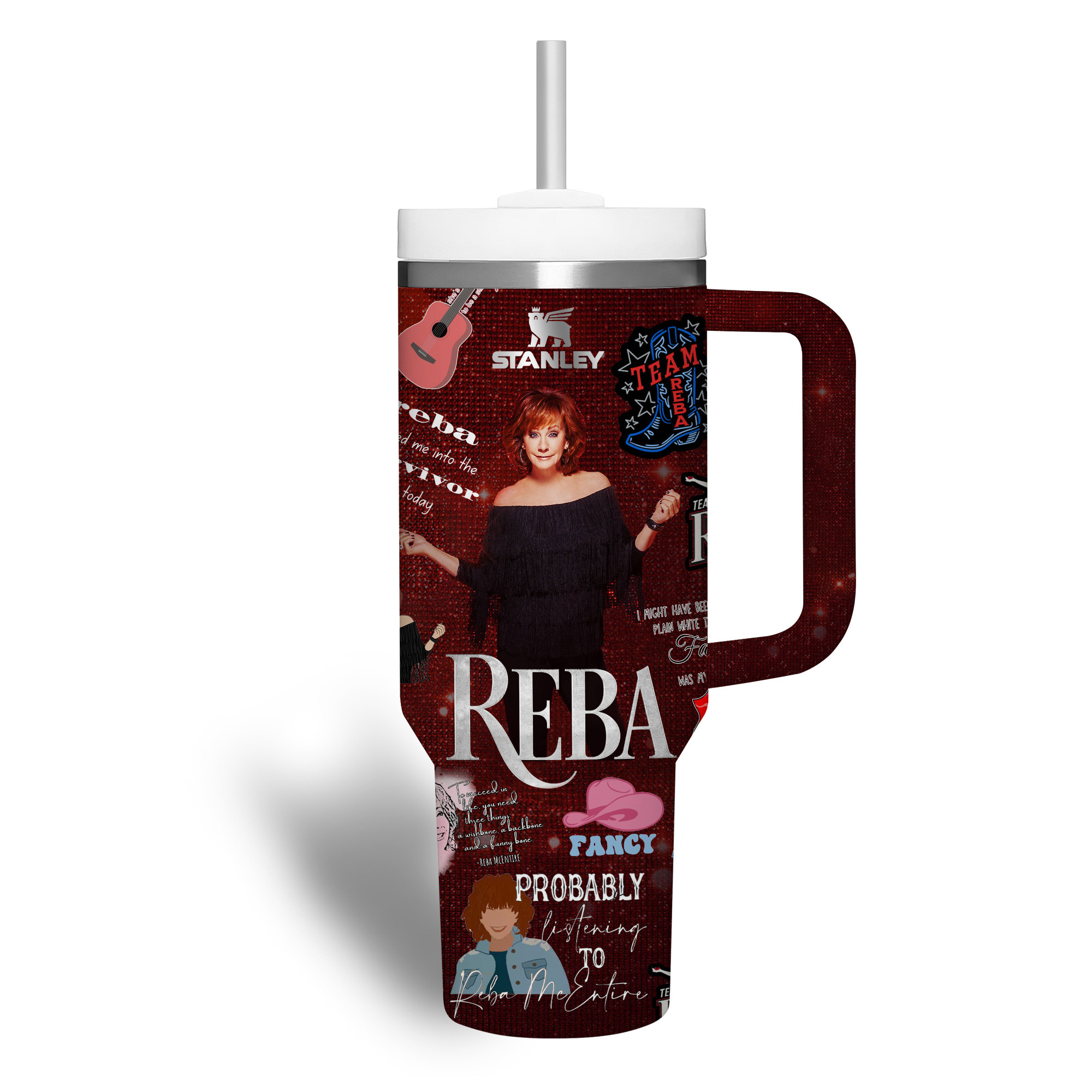 Reba Mcentire Music Custom Stanley Cup 40 oz 30 oz Tumbler With HandleTVC2301336 - Image 3