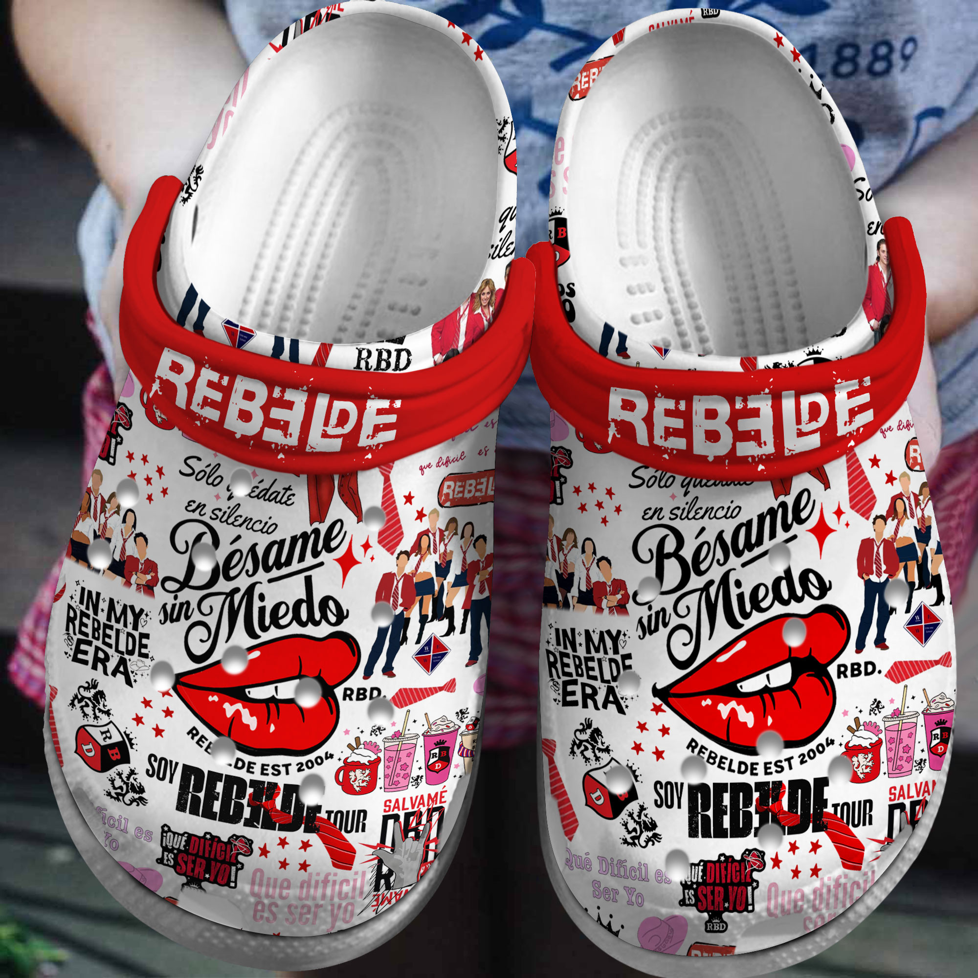 Rebelde TV Series Crocs Crocband Clogs Shoes Comfortable For Men Women and Kids