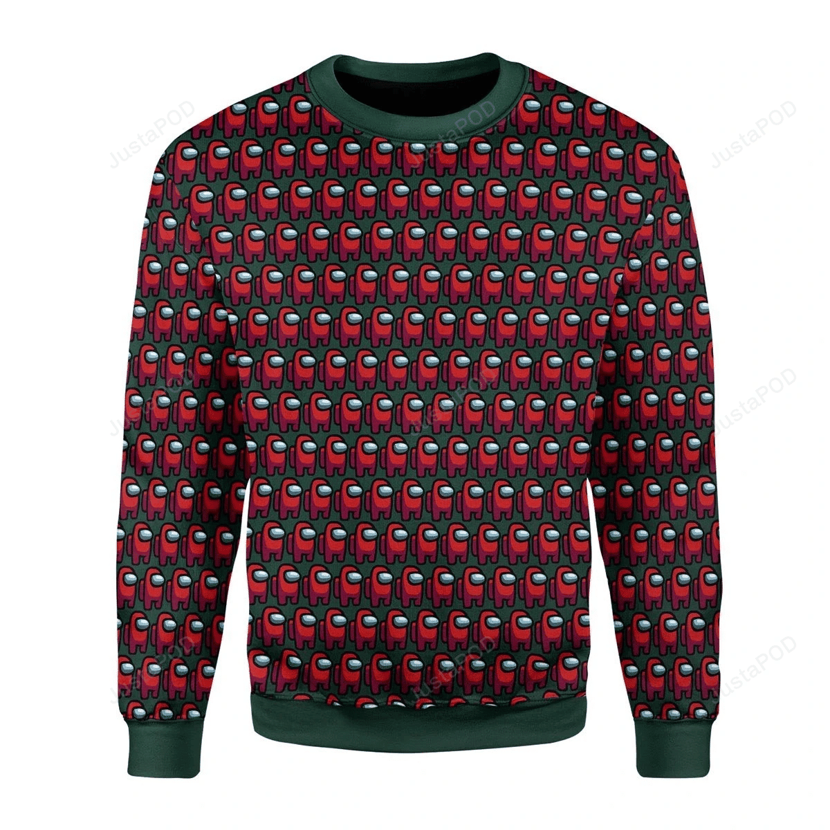 Red Among Us Ugly Christmas Sweater Adult 3D Funny Matching for family