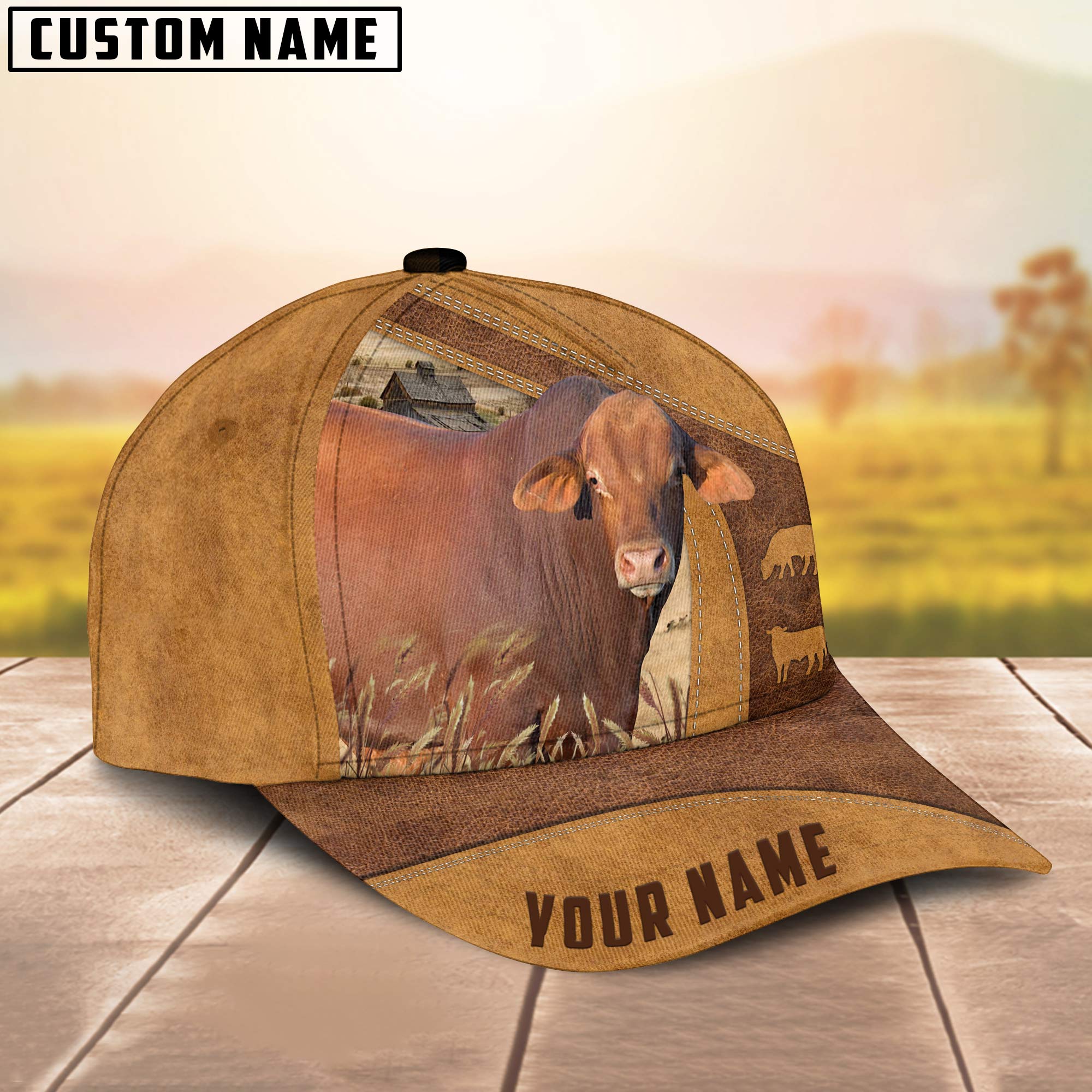 Red Brangus Custom Name Cap, Cattle Hat, Farm Baseball Hat, Cap Hat For Farmer Farm Lover Trucker Hats Custom Hats Gifts For Men & Women