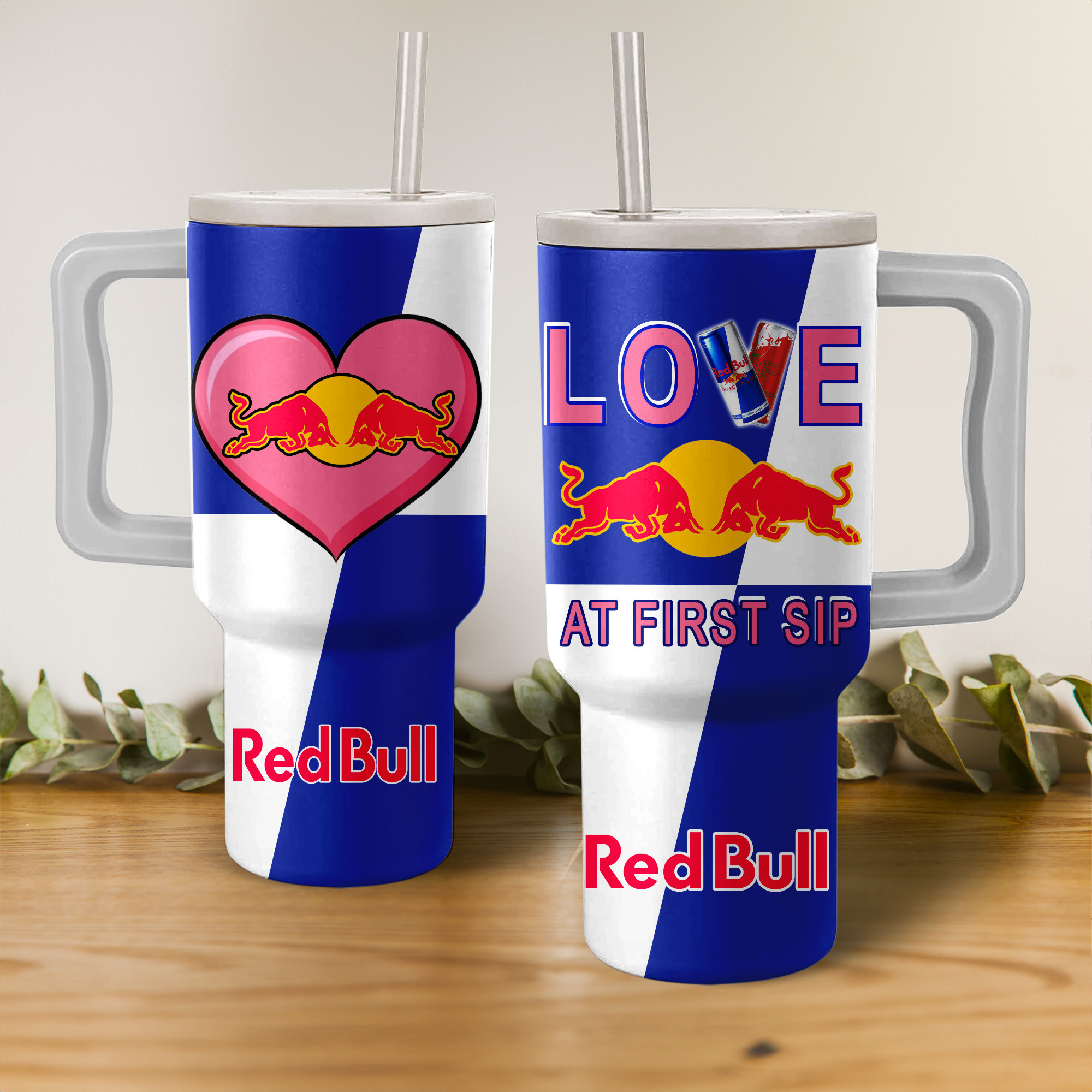 Red Bull Love At First Sip Custom Stanley Cup 40 oz 30 oz Tumbler With HandleTVC2301152