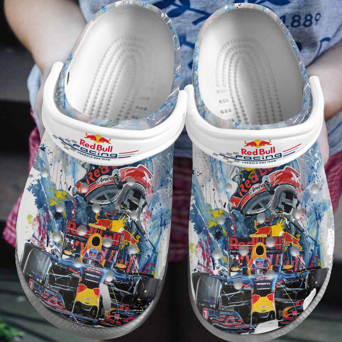 Red Bull Racing F1 Sport Crocs Crocband Clogs Shoes Comfortable For Men Women and Kids