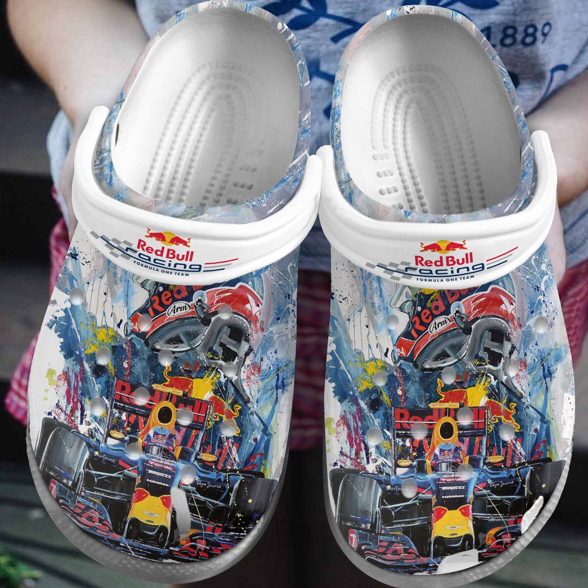 Red Bull Racing Sport Crocs Crocband Clogs Shoes Comfortable For Men Women and Kids