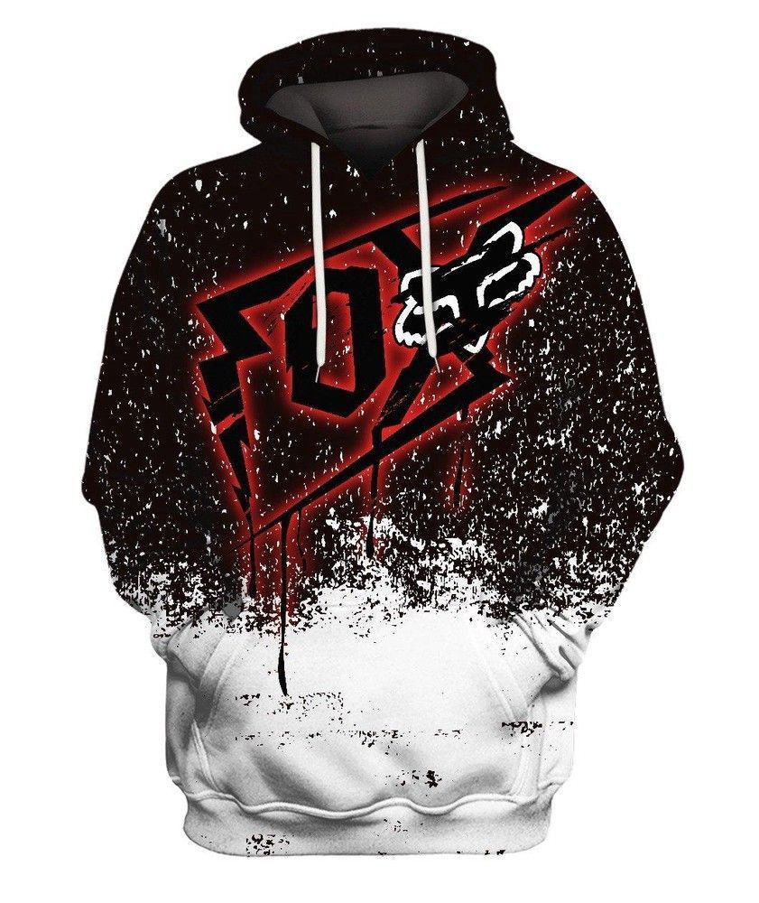 Red Fox Racing 3D All Over Print Hoodie, Zip Hoodie