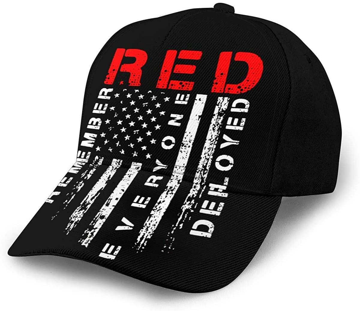Red Friday Remember Everyone Deployed Hat 3D Printing Baseball Cap 3D Trucker Hats Custom Hats Gifts For Men & Women