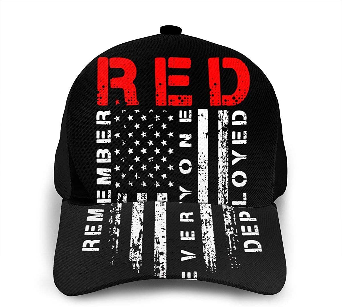 Red Friday Remember Everyone Deployed Hat 3D Printing Baseball Cap 3D Trucker Hats Custom Hats Gifts For Men & Women