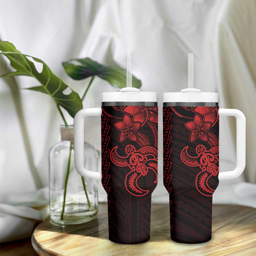 Red Hawaiian Kakau Turtle Polynesian Tribal Custom Stanley Cup 40 oz 30 oz Tumbler With HandleTVC2301390 - Image 9