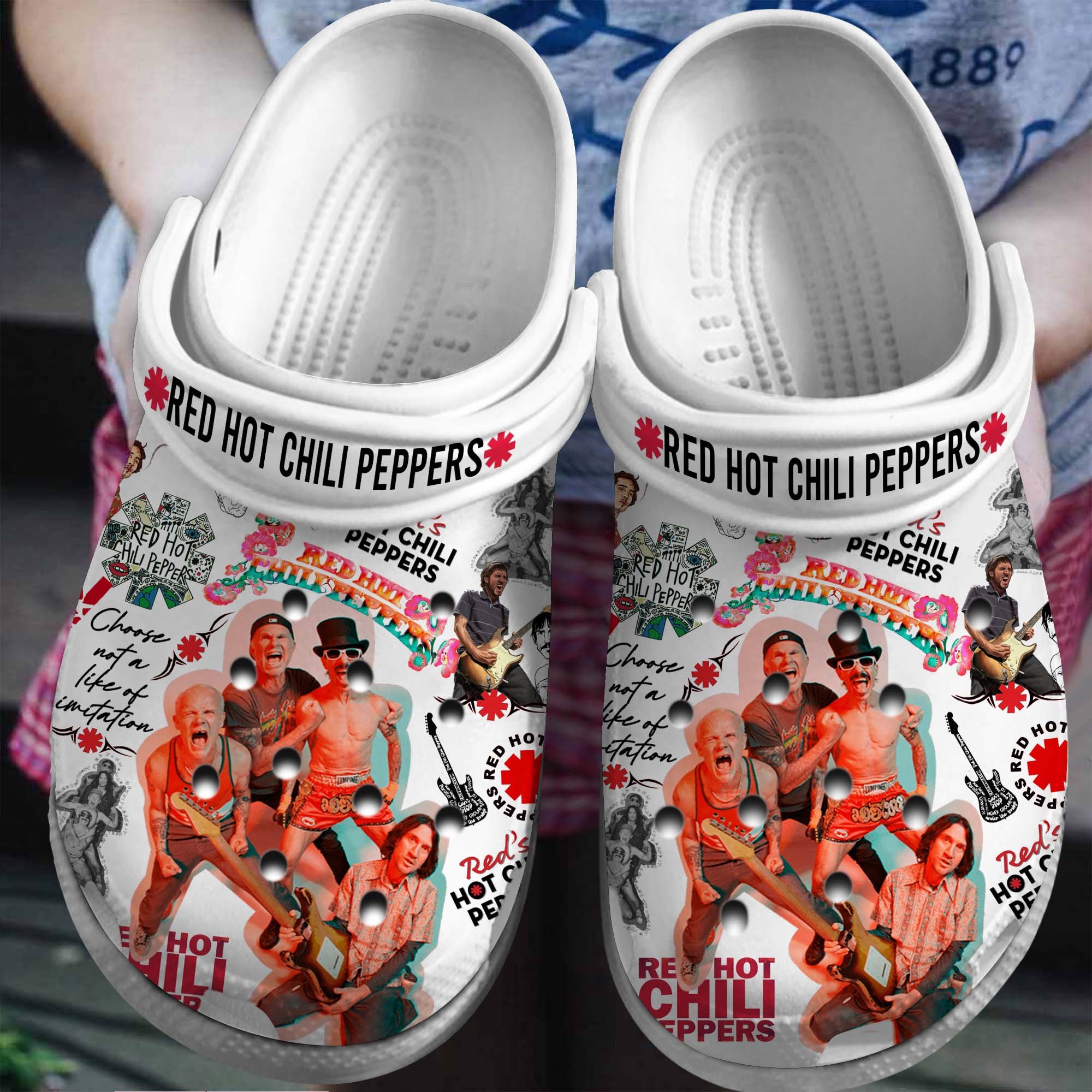 Red Hot Chili Peppers Band Music Crocs Crocband Clogs Shoes Comfortable For Men Women and Kids