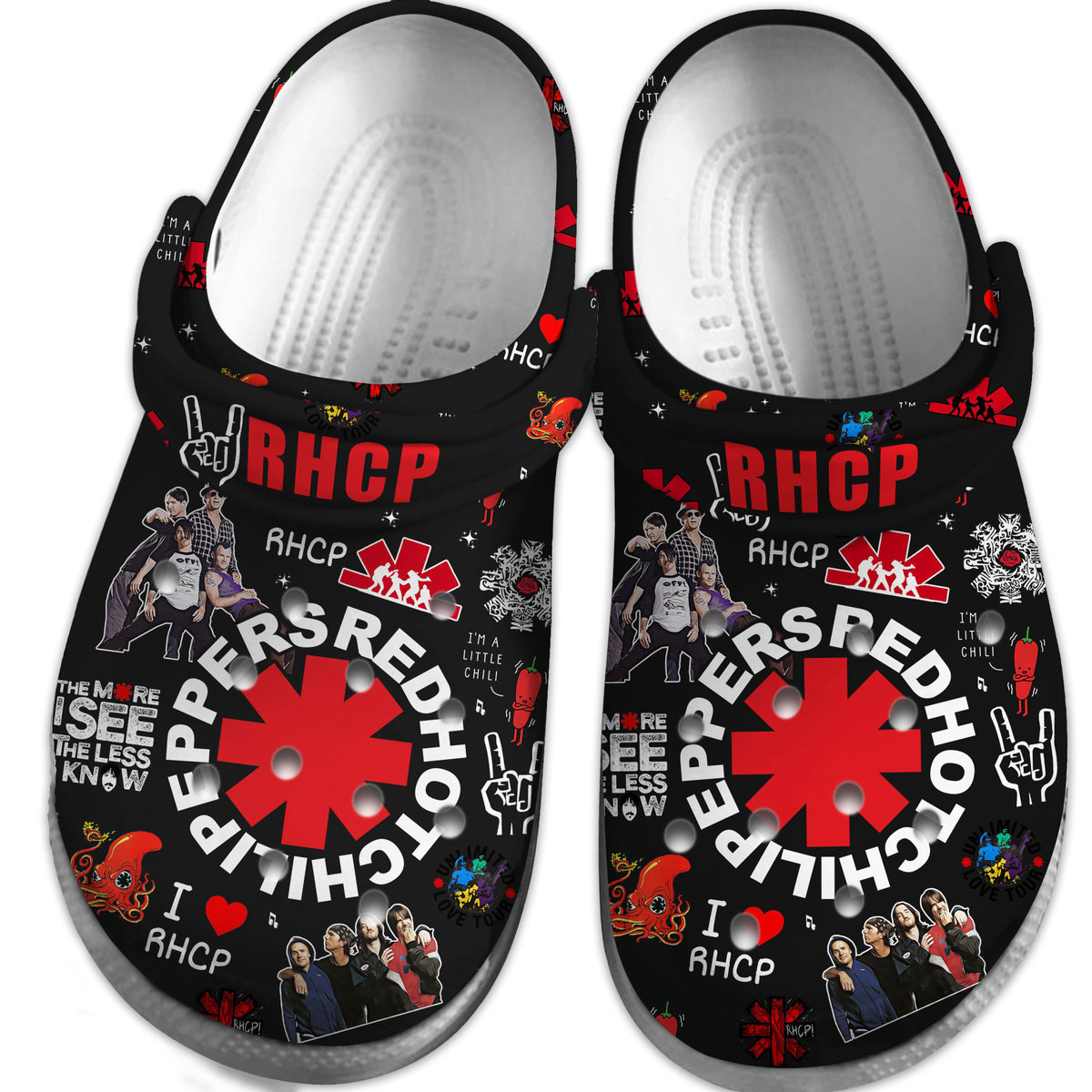 Red Hot Chili Peppers Music Crocs Crocband Clogs Shoes Comfortable For Men Women and Kids - Image 2